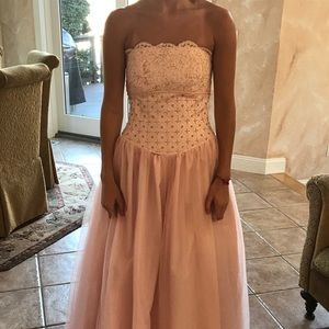 David Bridal Light Pink Gown worn once